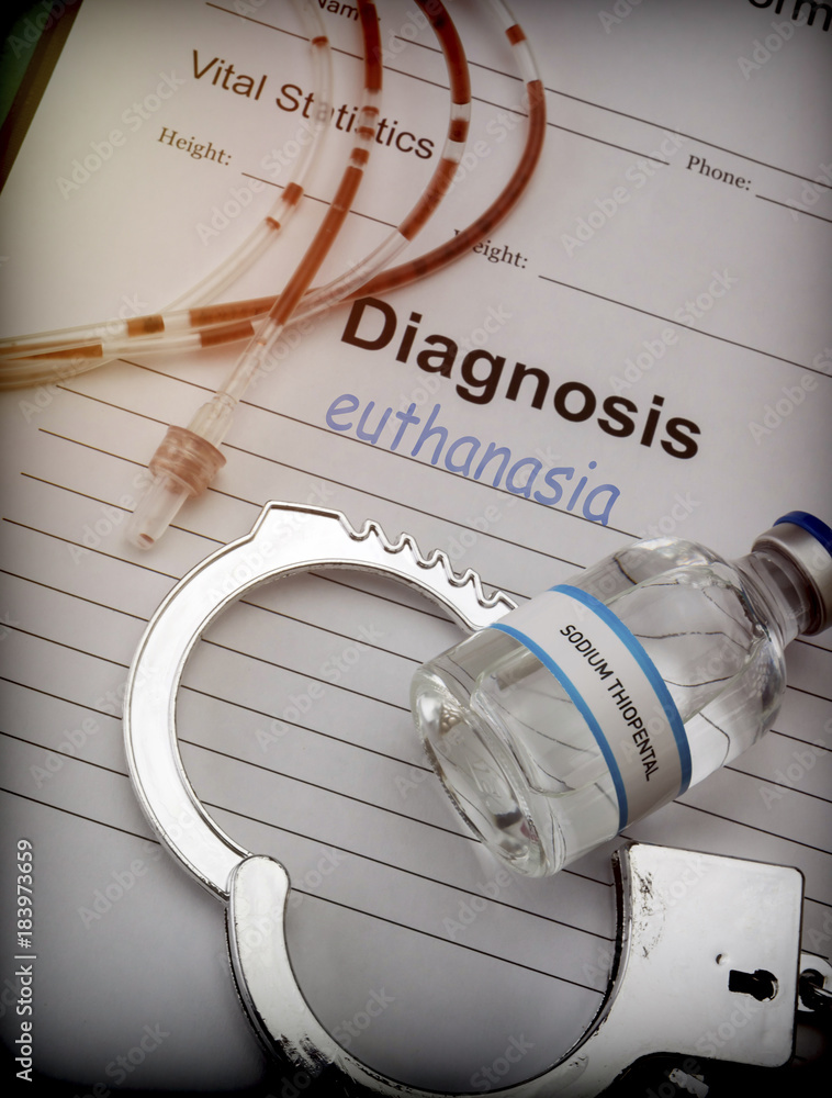 Form of diagnosis and resolution of euthanasia, injection of lethal ...