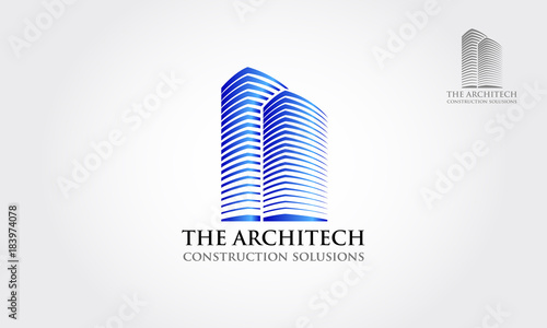 The Architect Construction Solutions Vector Logo Template. Real Estate Logo template, that may suit your company, in order to develop your business communication and reach your target.