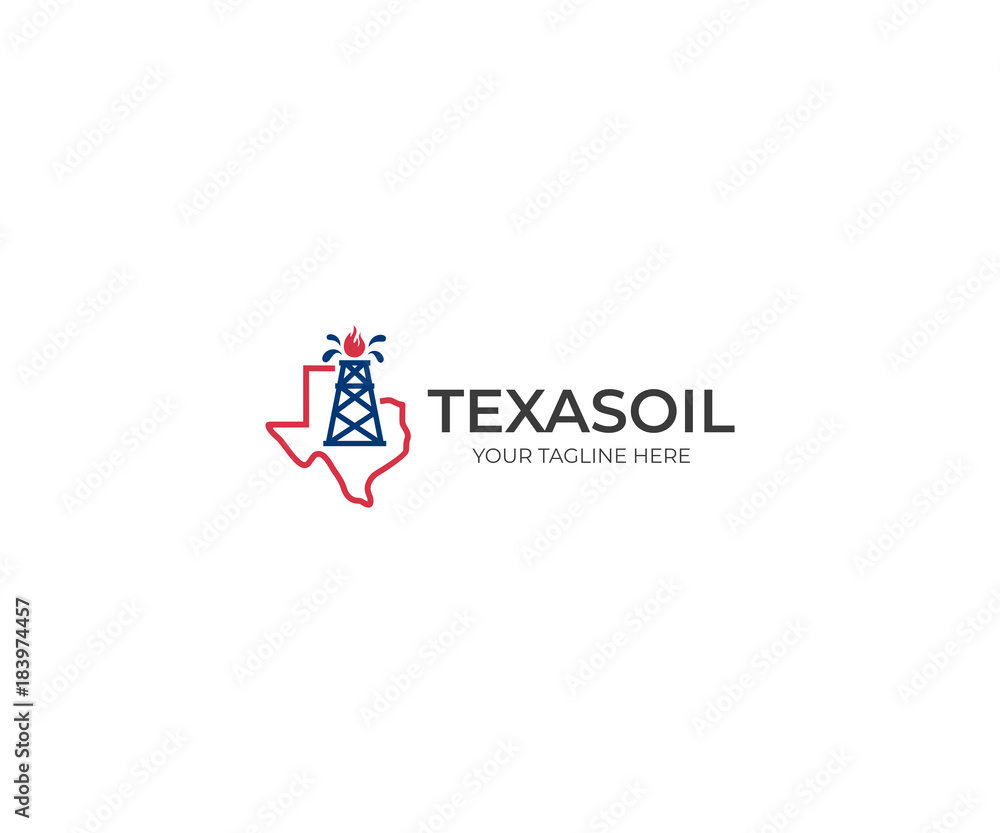 Texas Oil Logo Template. Oil Derrick Vector Design. Oil and Gas Illustration Texas Oil Logo Template. Oil Derrick Vector Design. Oil and Gas Illustration