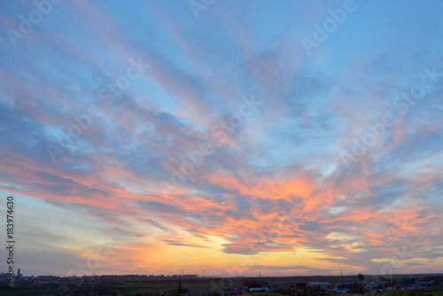 Obraz na płótnie Colorful sky texture at sunset w salonie