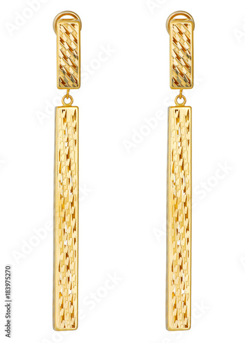 fashion women's earrings in gold.