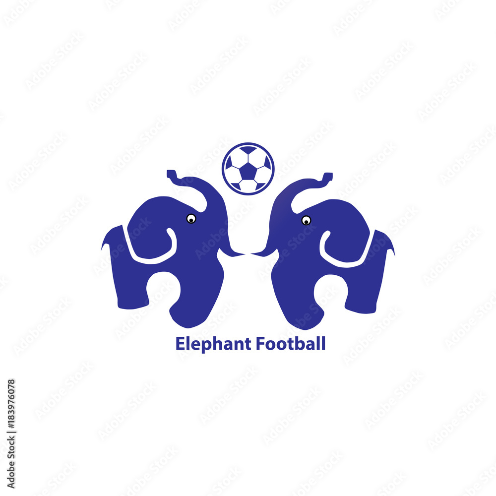 elephant Football Logo Vector Template Design Stock Vector | Adobe Stock