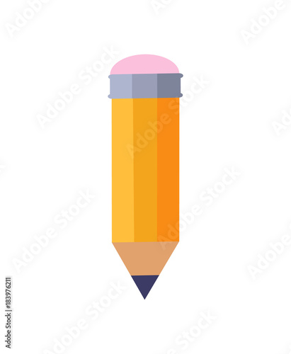 Pencil with Eraser Vector Illustration