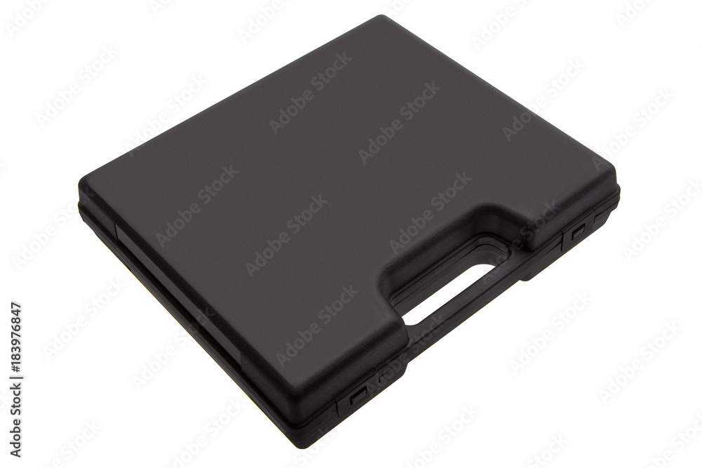 Black case for guns isolated for white Black case for guns isolated for white