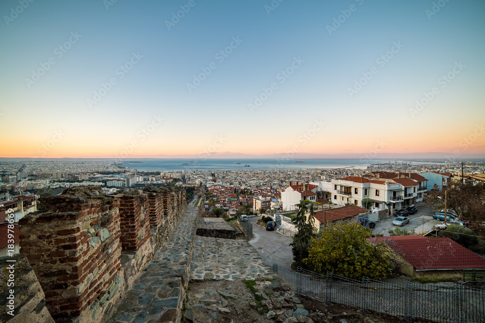 Panoramic View of Thessaloniki city, from Trigoniou Tower