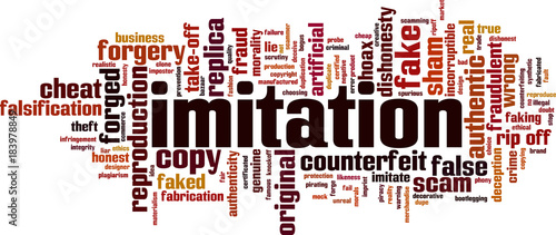 Imitation word cloud