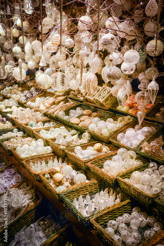 Photography Christmas decorations in Wien Rathaus Market.
