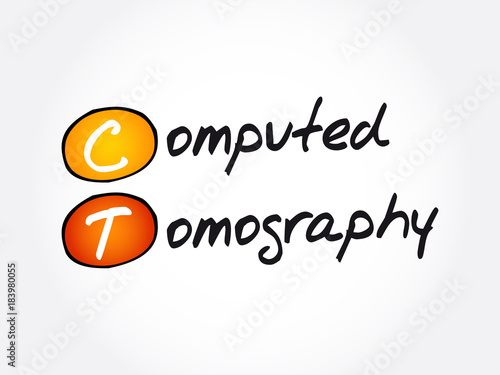 CT - Computed Tomography acronym, concept background