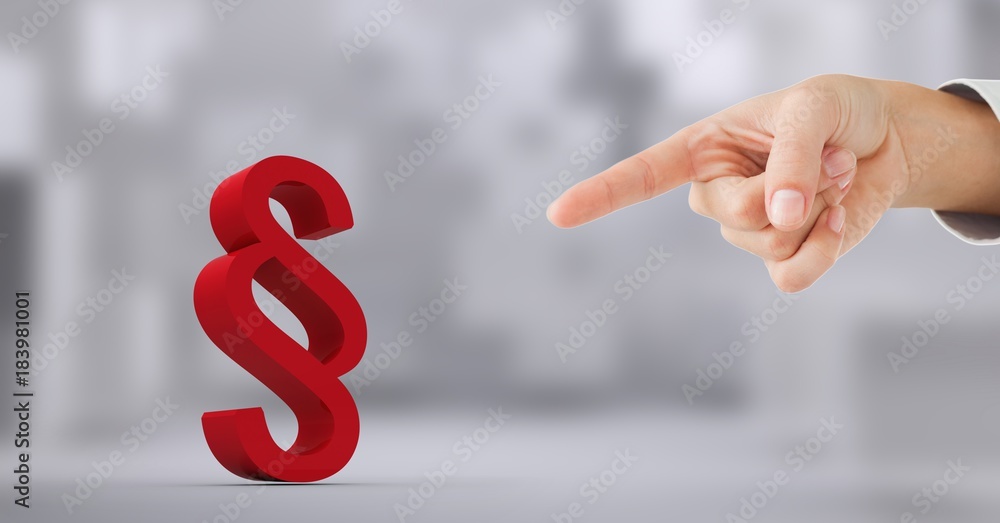 Hand pointing at section symbol icons Hand pointing at section symbol icons
