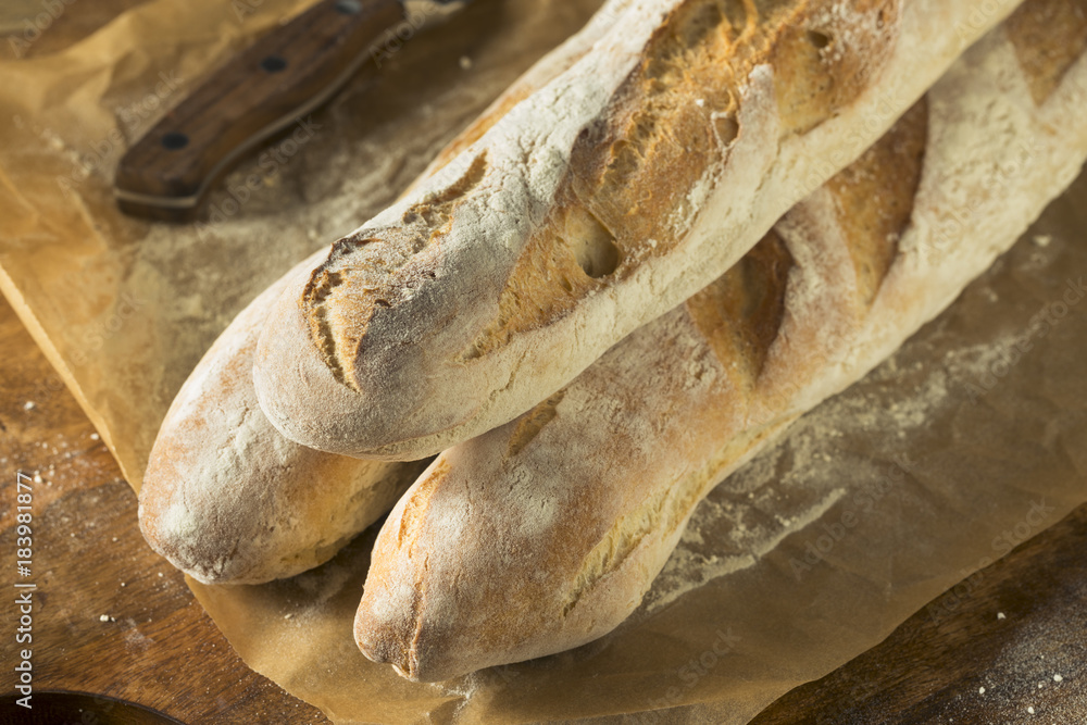 Homemade Crusty French Bread Baguette