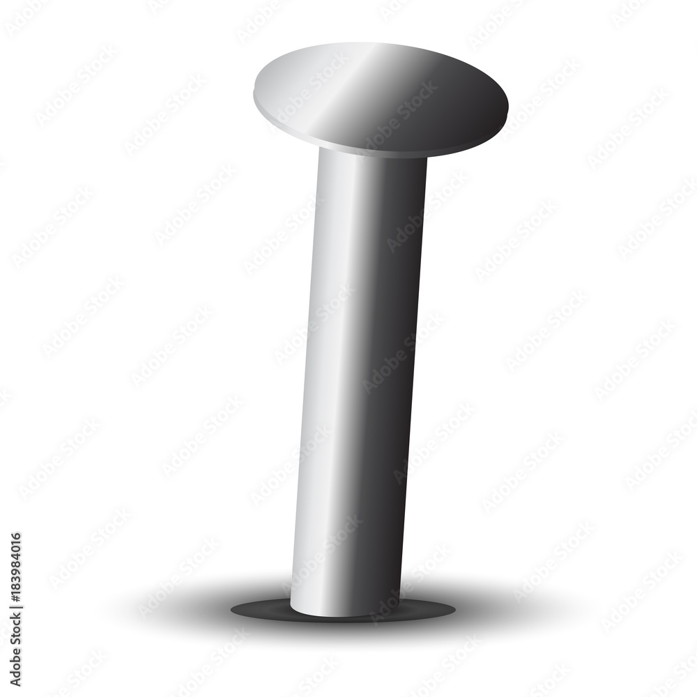 Vector illustration of Iron nail Vector illustration of Iron nail