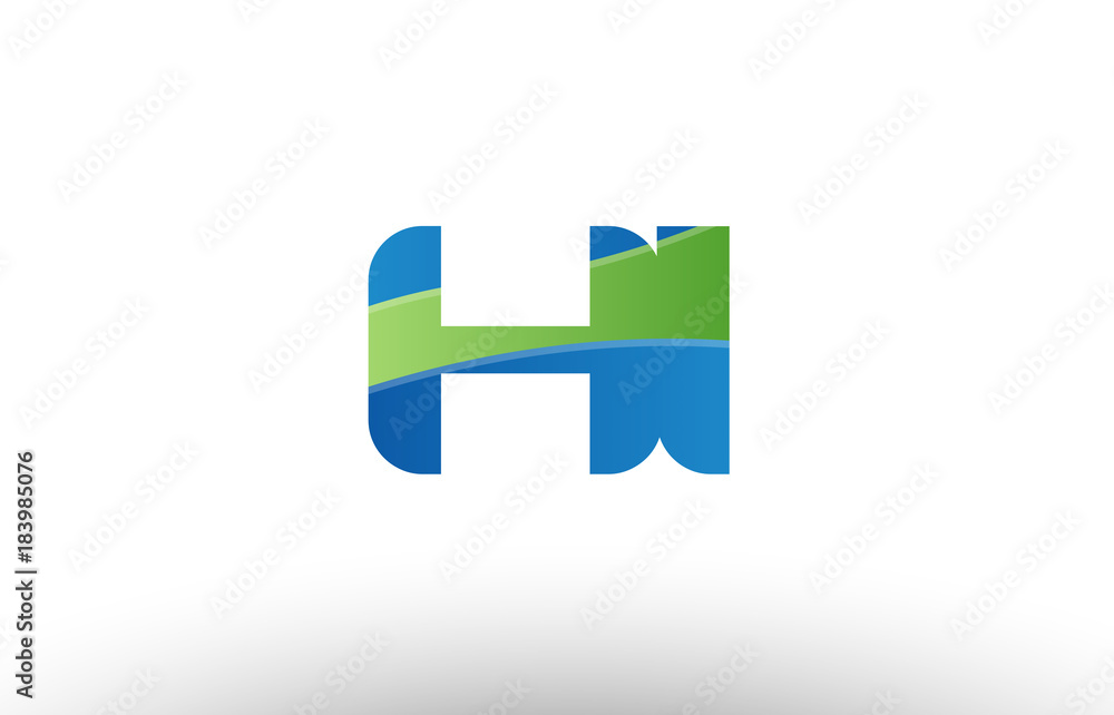 blue green hi h i alphabet letter logo combination icon design blue green hi h i alphabet letter logo combination icon design