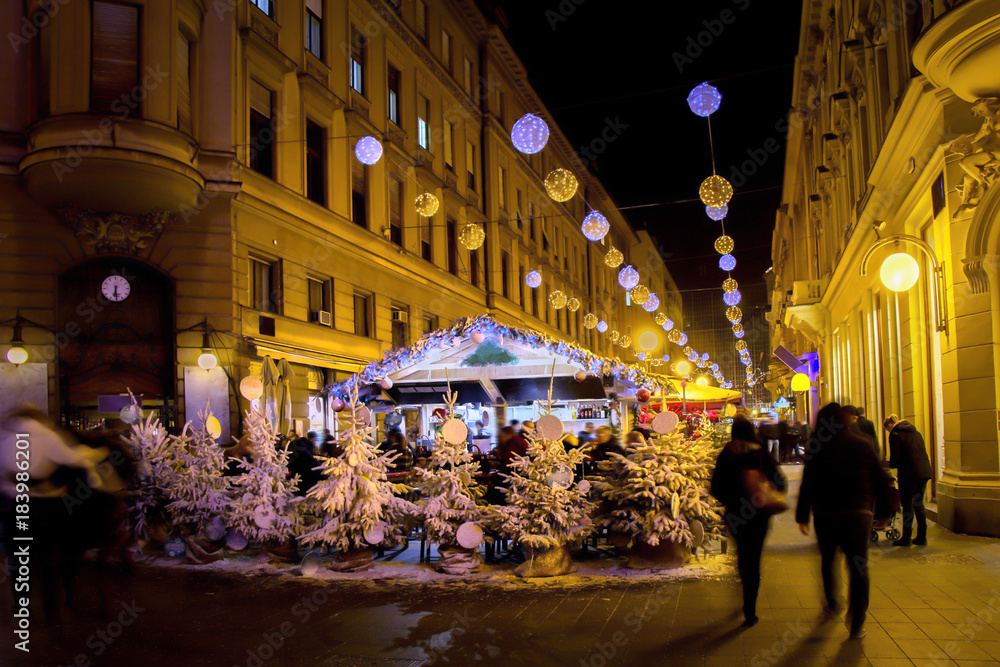 Christmas lights as part of Advent in Zagreb