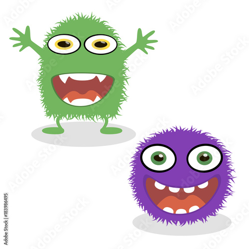 Cartoon monsters. Vector illustration.