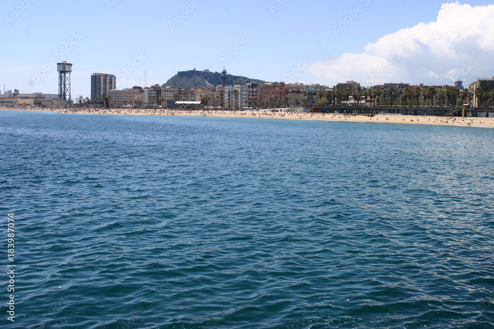 Playa Puerto Olimpico de Barcelona (Cataluña, España)