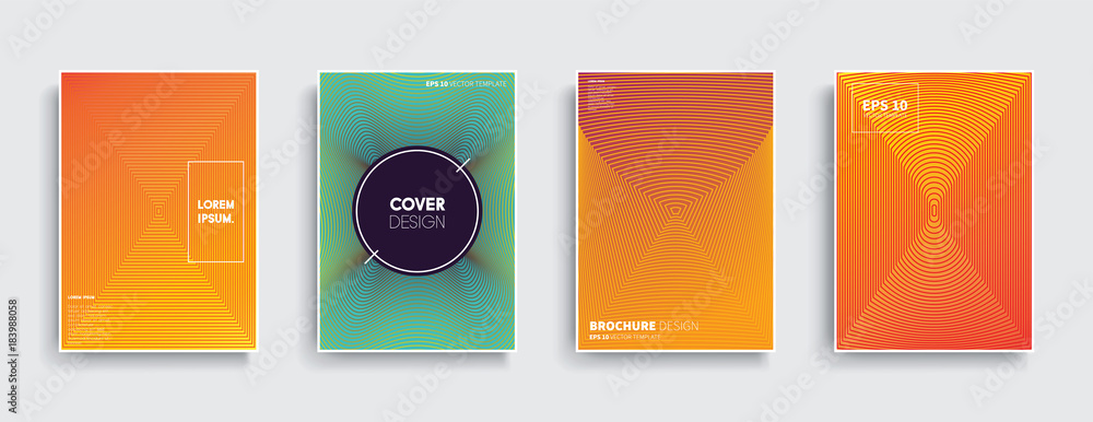 Vector cover designs. Future Poster template.