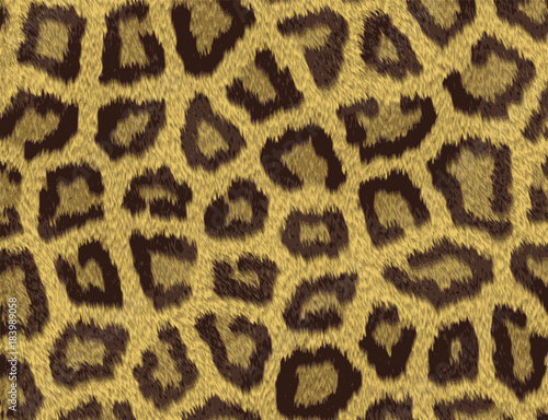 Texture of a short sand color leopard fur.