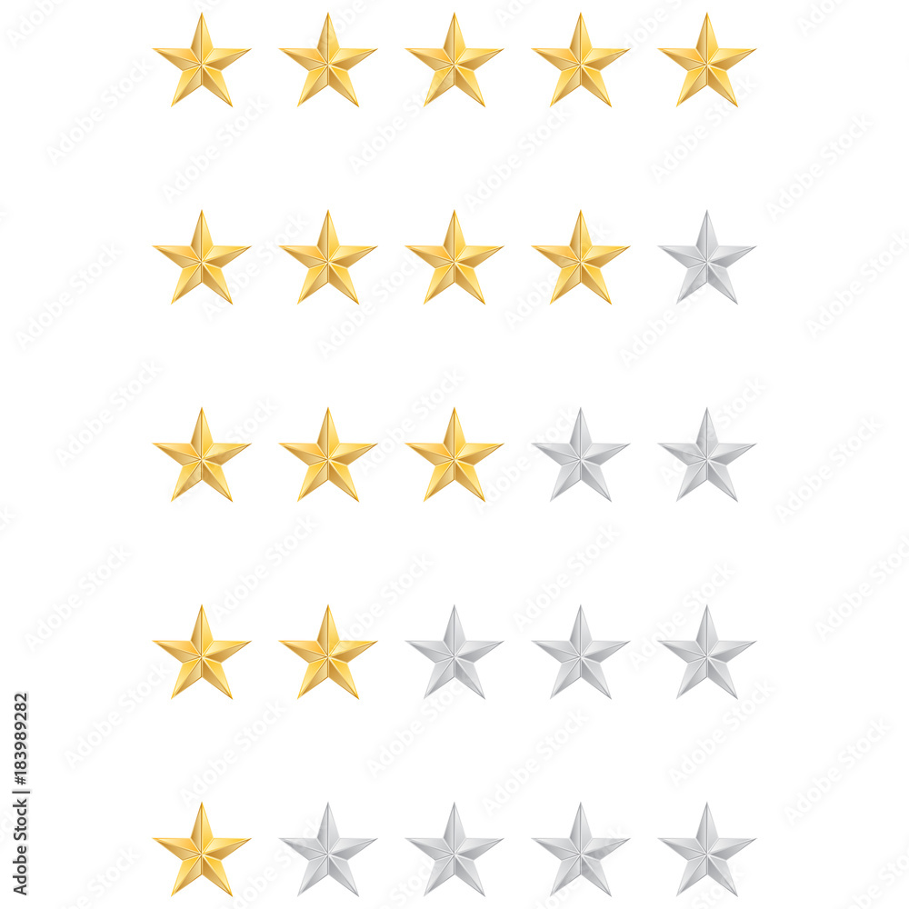 Vector illustration of star rating Vector illustration of star rating