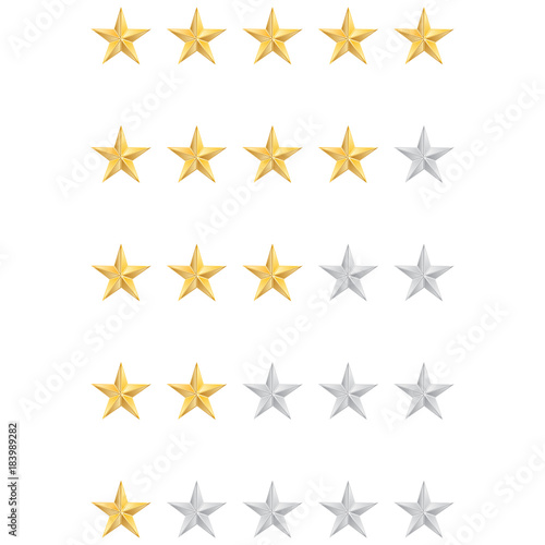 Vector illustration of star rating