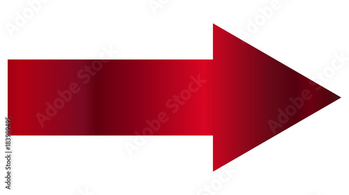 Vector illustration of red arrow