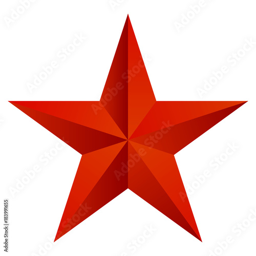 Vector illustration of red star