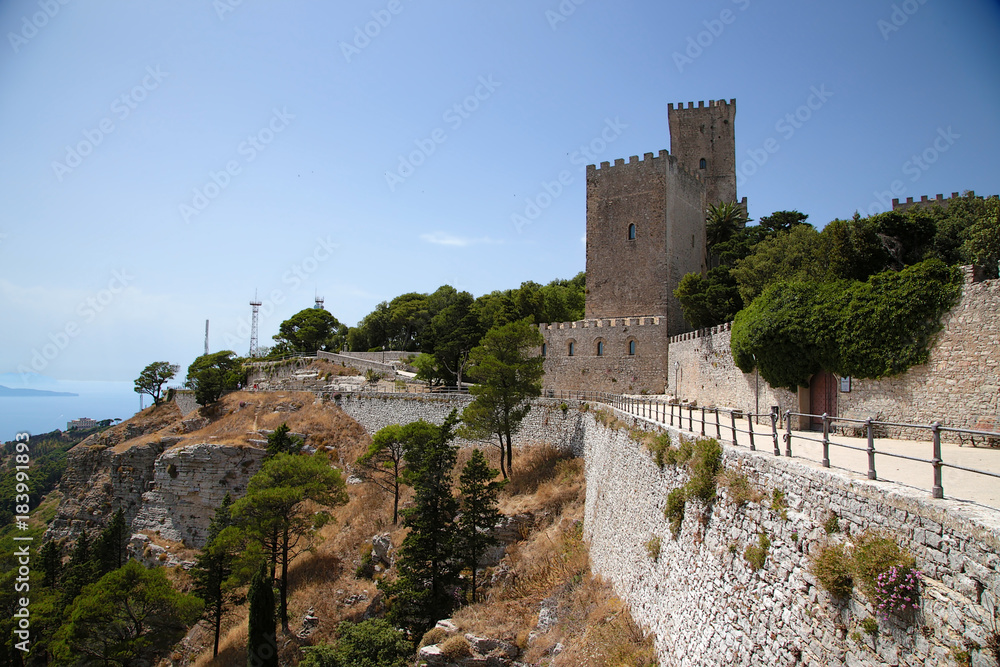 Erice, Sicily, Italy. Fortification of the castle of Balio, XVII century.