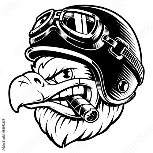 Eagle biker with cigar
