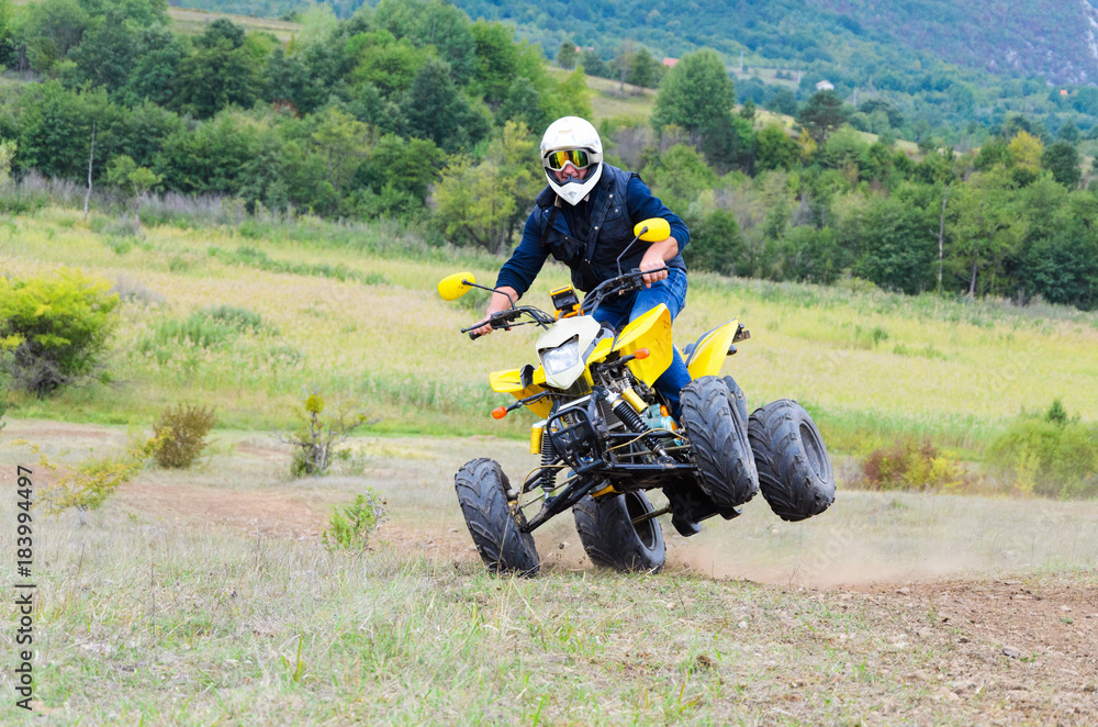 Offroad ATV motorbike  stunt