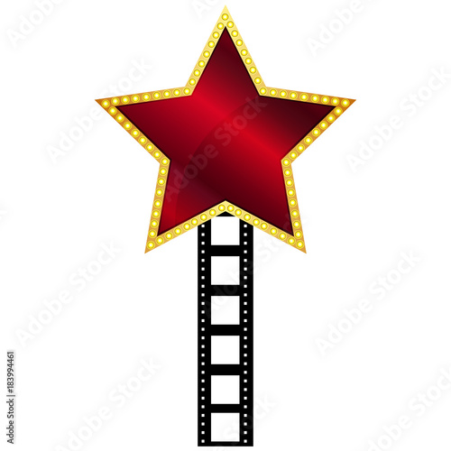 Vector illustration of red star