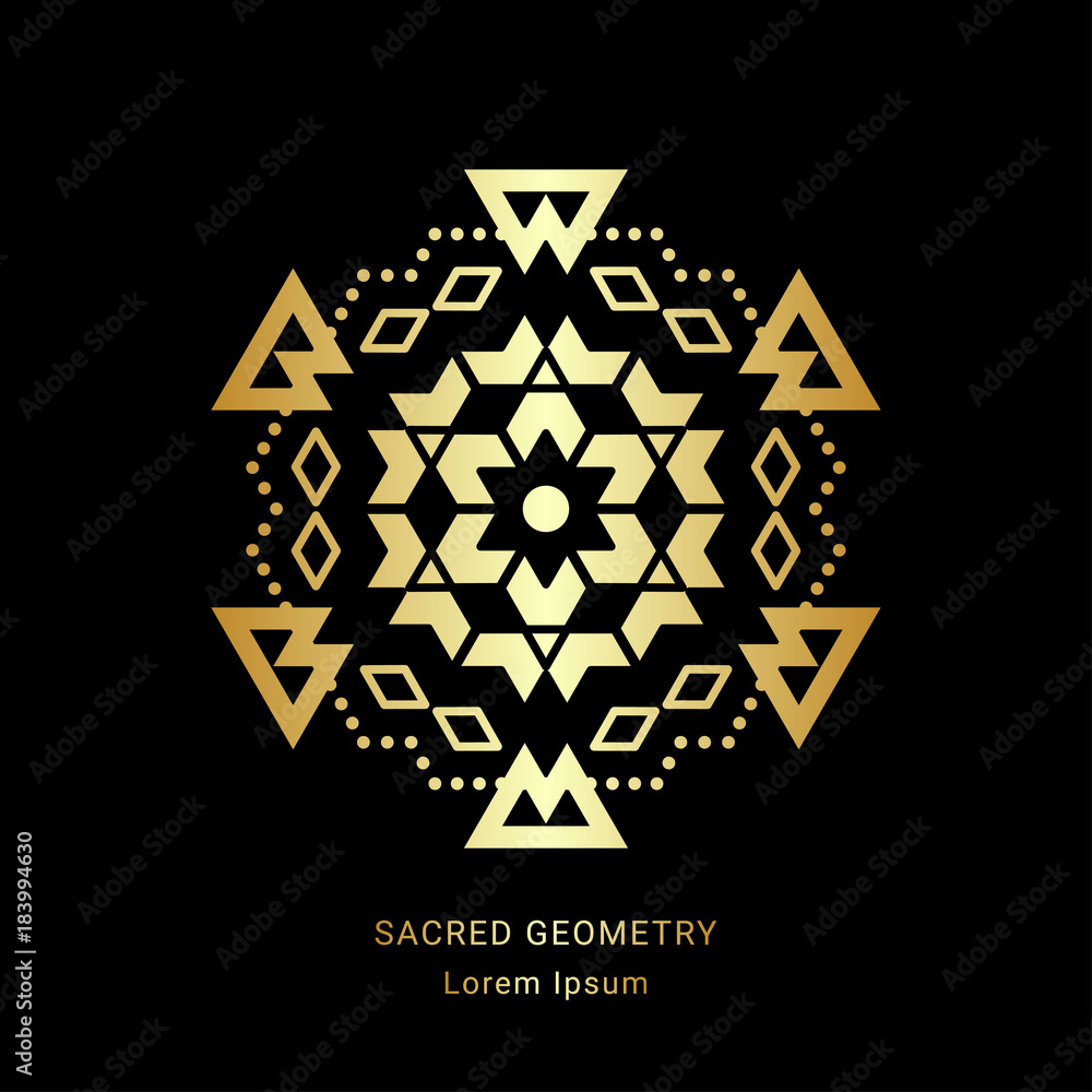 Sacred geometry style symbol. Sacral geometric outline sign. Line art golden element. EPS 10 linear design vector illustration. Sacred geometry style symbol. Sacral geometric outline sign. Line art golden element. EPS 10 linear design vector illustration.