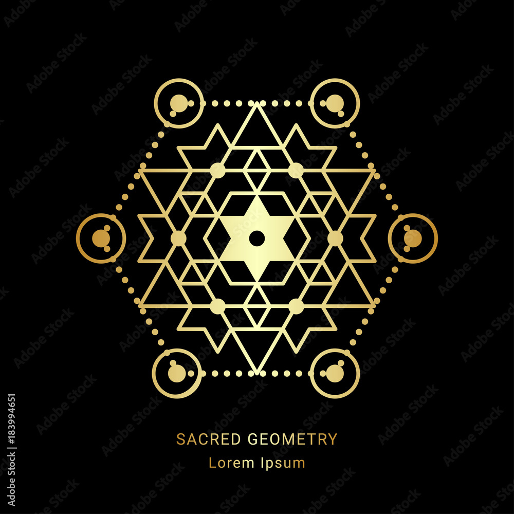 Sacred geometry style symbol. Sacral geometric outline sign. Line art golden element. EPS 10 linear design vector illustration. Sacred geometry style symbol. Sacral geometric outline sign. Line art golden element. EPS 10 linear design vector illustration.