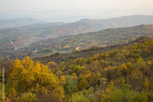 colorful autumn in the mountains