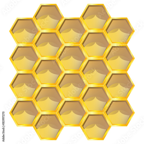Fototapeta Naklejka Na Ścianę i Meble -  Vector illustration of Honeycomb
