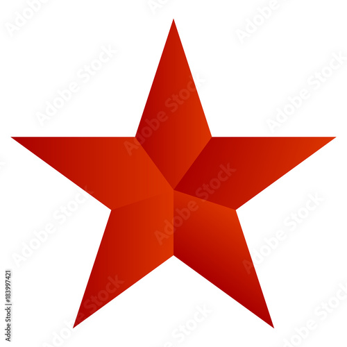 Vector illustration of red star