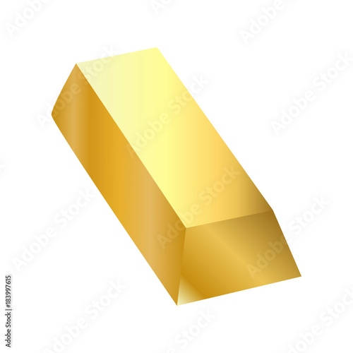 Vector illustration of Gold bar