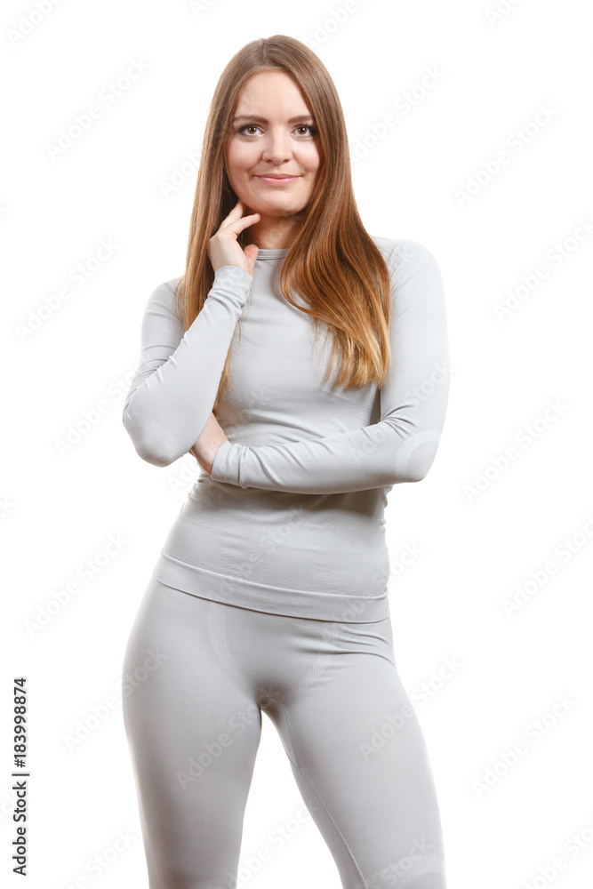 Fit woman in thermolinen underwear Fit woman in thermolinen underwear