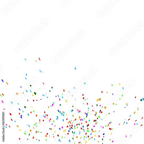 A scattering of crumbs, confetti paper multicolored explosion
