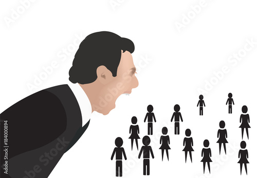 persone agitate che urlano 