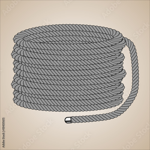 grey coil of rope
