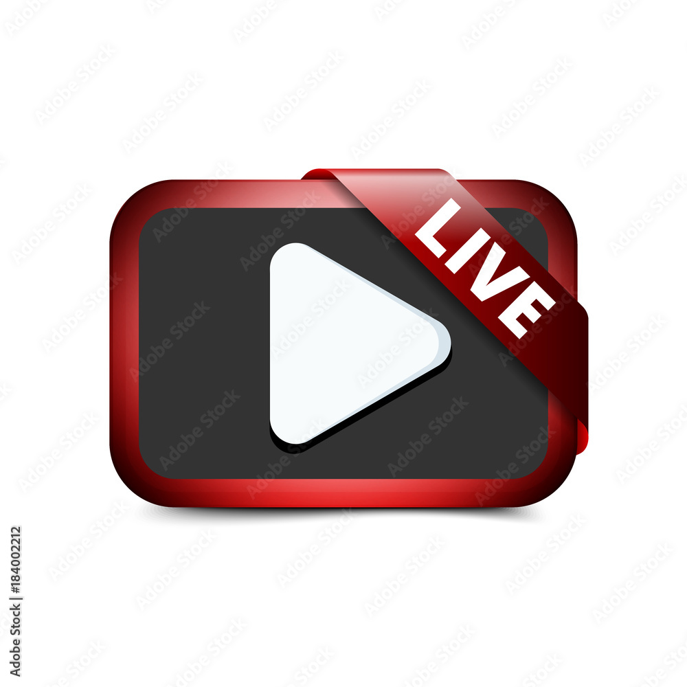 Live Video Button illustration Live Video Button illustration