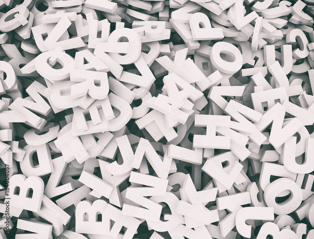 3D letters background 3D letters background