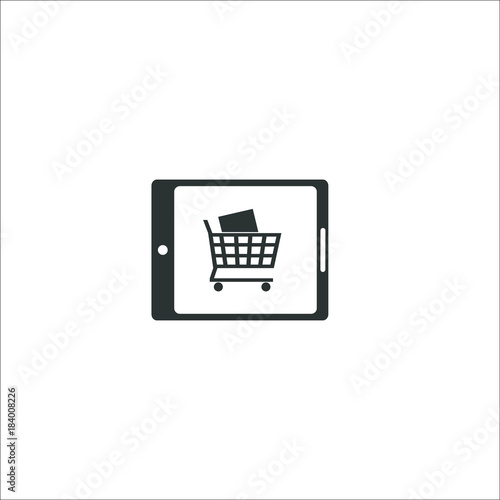 Online shoping icon. Vector Illustration