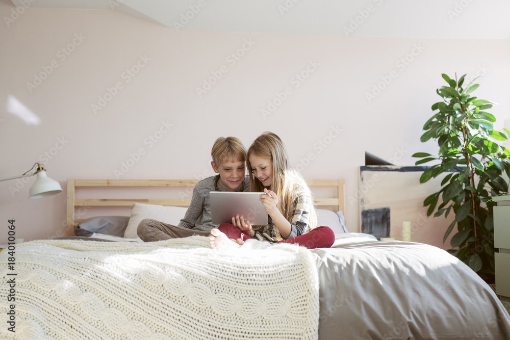 Brother and Sister Using Tablet Brother and Sister Using Tablet
