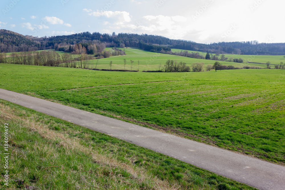 landscapes of eastern time at rural countryside in south germany
