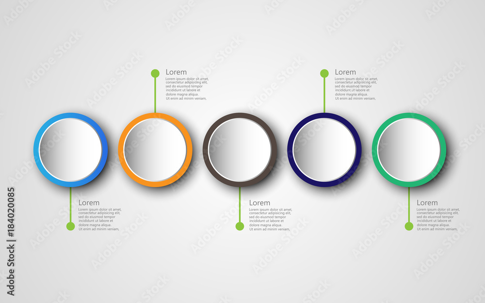 Timeline infographics design template with 5 options, process diagram, vector eps10 illustration Timeline infographics design template with 5 options, process diagram, vector eps10 illustration