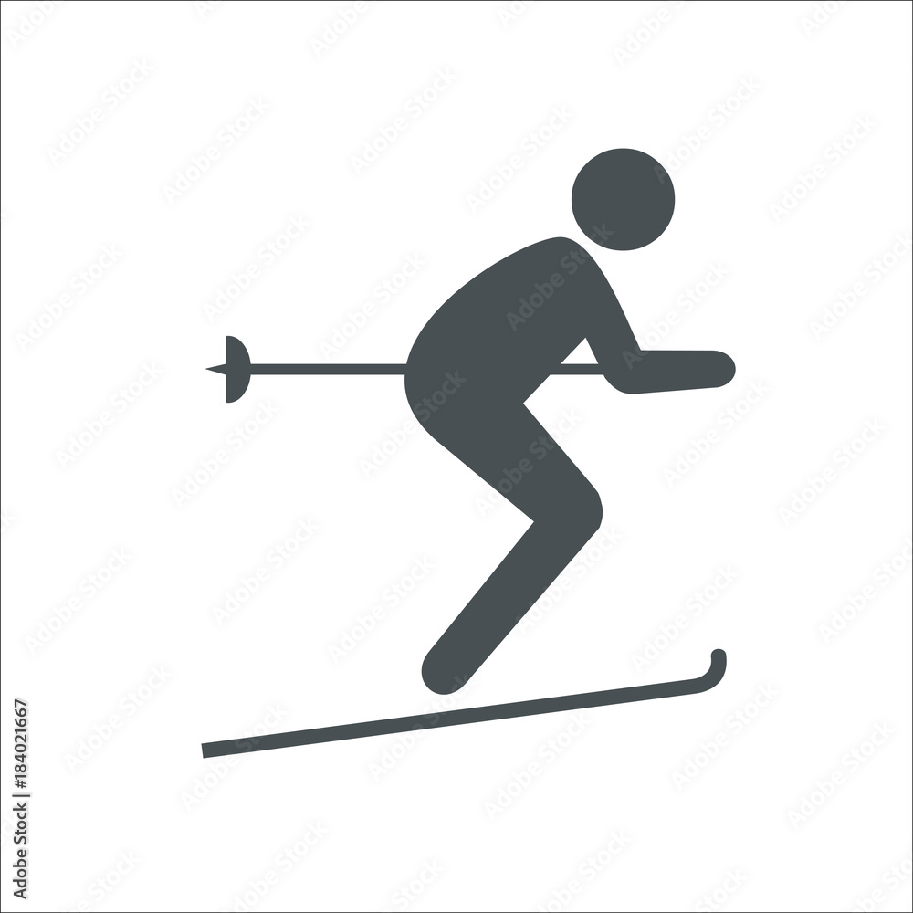 Ski icon. Vector Illustration Ski icon. Vector Illustration