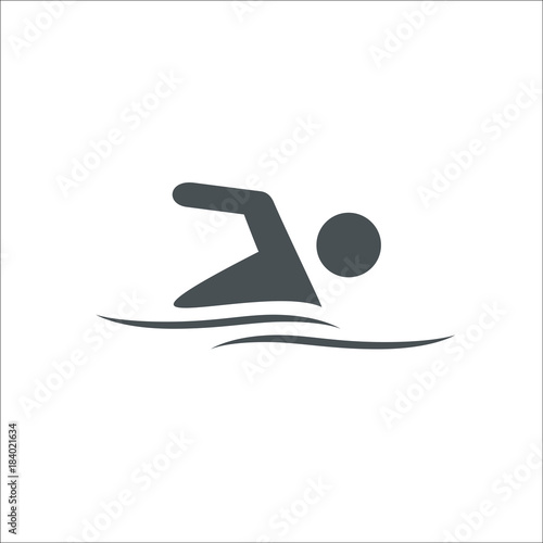 Swimming icon. Vector Illustration
