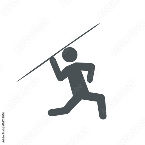 Athlete javelin thrower icon