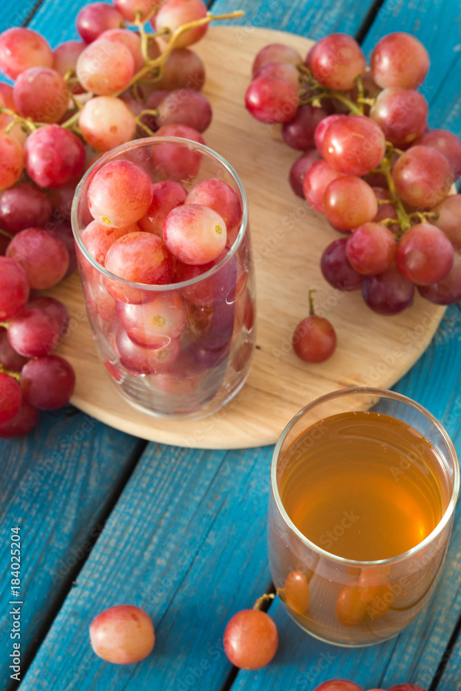 A glass of fresh grape juice A glass of fresh grape juice