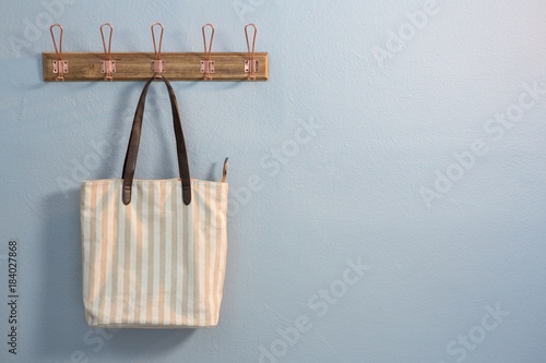 Bag hanging on hook
